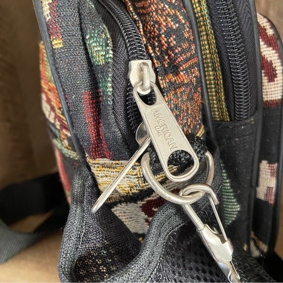 Vintage Tapestry Purse Bag Vegas Casino Crossbody Black - Picture 5 of 11